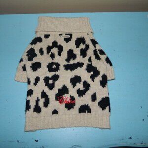 Mark & Graham Leopard Print Knit Dog Sweater "Chloe" Sz M (II-4)